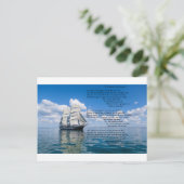 O' Captain, mein Captain von: Walt Whitman Postkarte (Stehend Vorderseite)