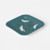 O Christmas Beluga Whale Illustration Holiday Pappteller (Gewinkelt)