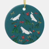 O Christmas Beluga Whale Illustration Muster Keramik Ornament (Vorne)