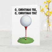 O Christmas Tee Golf Pun Card Karte (Gelbe Blume)