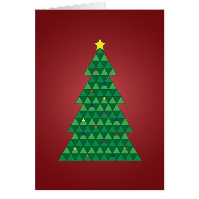 O Christmas Tree Geometric Holiday Card (Vorne)