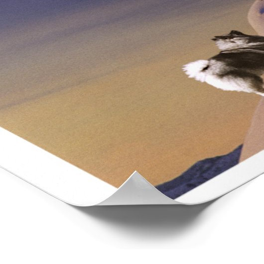 "O Christmas Tree" Keeshond-Poster Poster (Ecke)