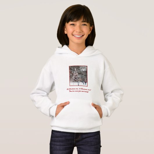 'O Christmas Tree' Kids' Hoodie Sweatshirt (Vorne ganz)