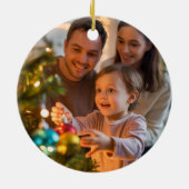 "O Christmas Tree" Personalisiertes Foto für Feier Keramik Ornament (Hinten)