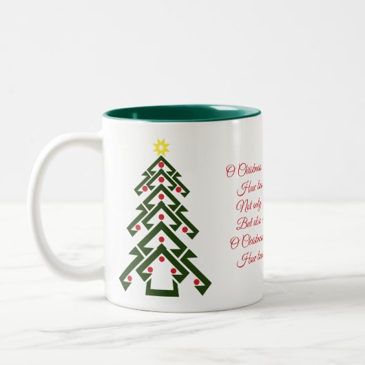 O Christmas Tree Texte Holiday Coffee Tasse (Links)