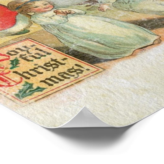 O Christmas Tree Vintag Poster (Ecke)