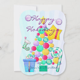 O Christmas Whimsey Folk Art Einladung