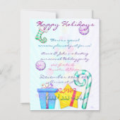 O Christmas Whimsey Folk Art Magneteinladung (Vorderseite)