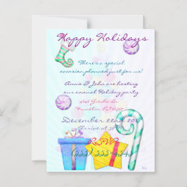 O Christmas Whimsey Folk Art Magneteinladung