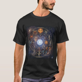 O Círculo Cósmico: Zodíaco em Constelações T-Shirt