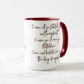 O Come All Ye Faithful | Christian Christmas Mug Tasse (VorderseiteRechts)