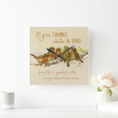 O Danke an den Herrn Quadratische Wanduhr (Zuhause)