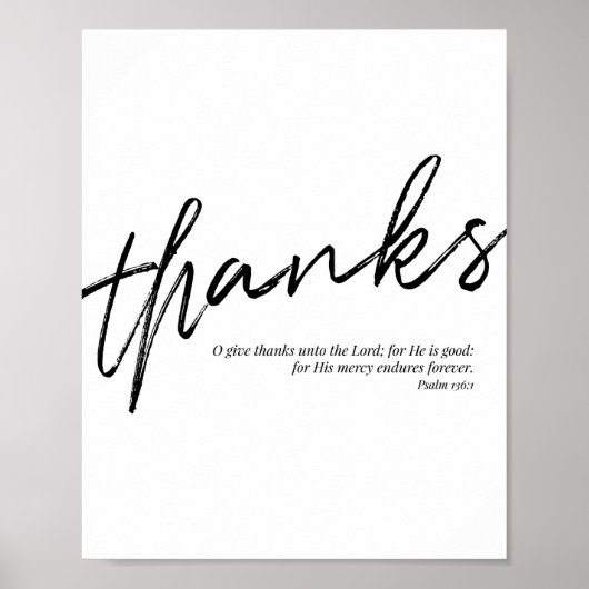 O dankt dem Herrn, denn Er ist gut für seinen Poster (Vorne)