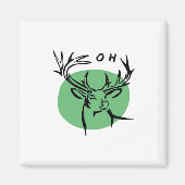 O Dear O Dear Green Minimal Modern Design Magnet (Vorne)