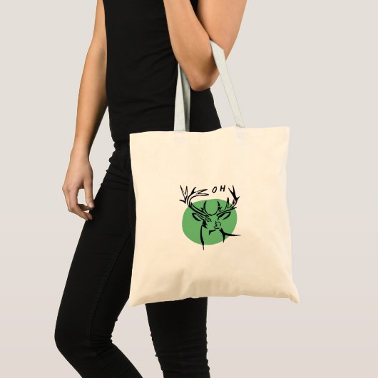 O Dear O Dear Green Minimal Modern Design Tote Bag Tragetasche (Vorderseite (Produkt))