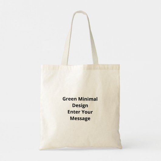 O Dear O Dear Green Minimal Modern Design Tote Bag Tragetasche (Rückseite)