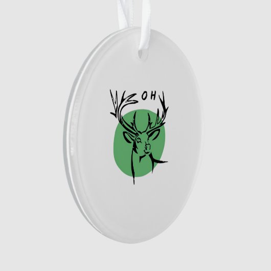 O Dear O Dear Green Minimal ModernAcrylic Ornament (Vorderseite)