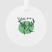 O Dear O Dear Green Minimal ModernAcrylic Ornament (Vorderseite)