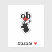 O Dear O Dear Red Artistic Expression Aufkleber (Blatt)