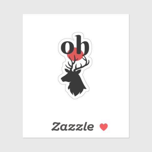 O Dear O Dear Red Artistic Expression Aufkleber (Blatt)