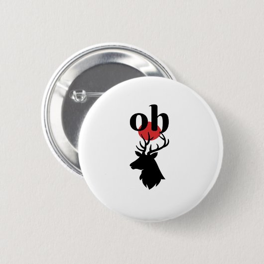 O Dear O Dear Red Artistic Expression Button (Vorne & Hinten)