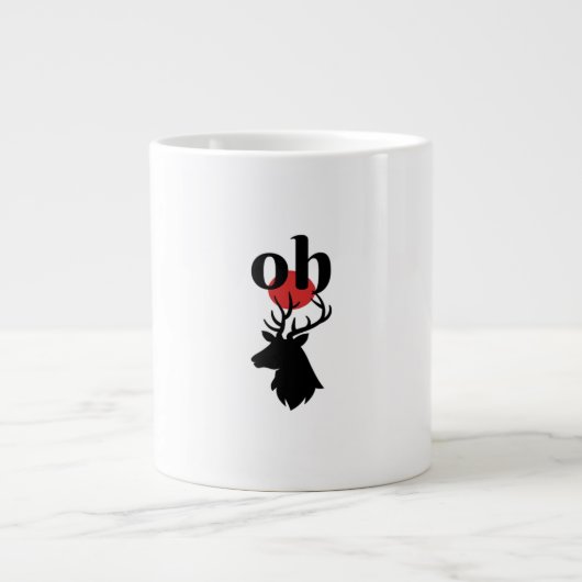 O Dear O Dear Red Artistic Expression Jumbo-Tasse (Vorderseite)