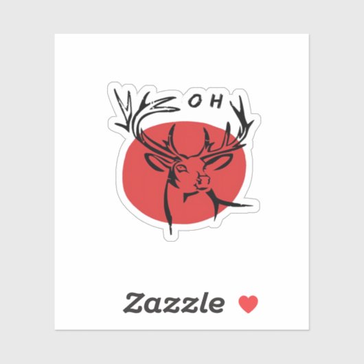 O Dear O Dear Red Retro Classic Design Aufkleber (Blatt)