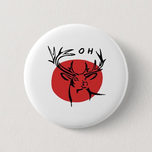 O Dear O Dear Red Retro Classic Design  Button (Vorderseite)