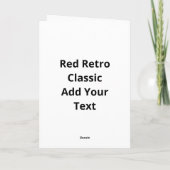O Dear O Dear Red Retro Classic Design Karte (Rückseite)