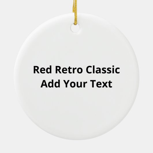O Dear O Dear Red Retro Classic Design Ornament (Hinten)