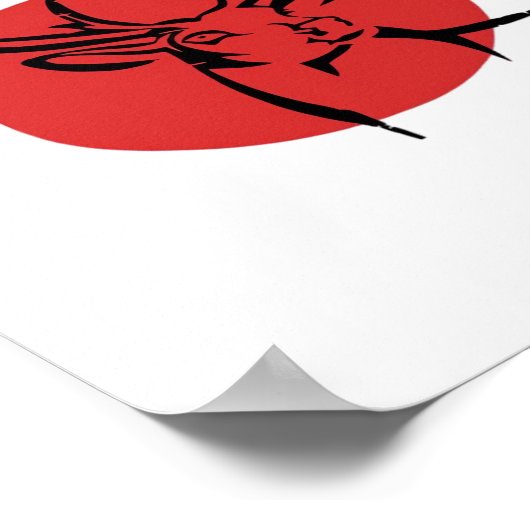 O Dear O Dear Red Retro Classic Design Poster (Ecke)