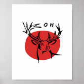 O Dear O Dear Red Retro Classic Design Poster (Vorne)