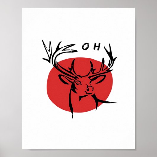 O Dear O Dear Red Retro Classic Design Poster (Vorne)