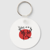 O Dear O Dear Red Retro Classic Design Schlüsselanhänger (Vorderseite)