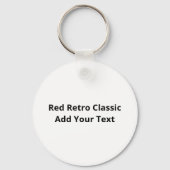 O Dear O Dear Red Retro Classic Design Schlüsselanhänger (Rückseite)