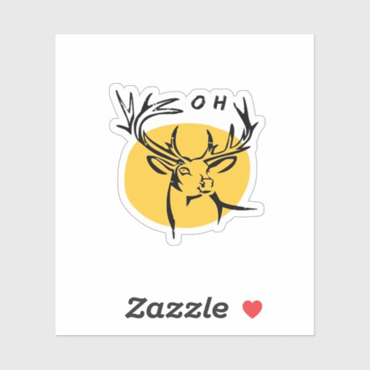 O Dear O Dear Yellow Artistic Style Aufkleber (Blatt)