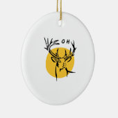 O Dear O Dear Yellow Artistic Style Keramik Ornament (Rechts)