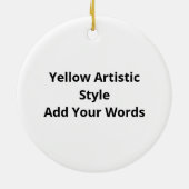 O Dear O Dear Yellow Artistic Style Keramik Ornament (Hinten)