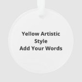 O Dear O Dear Yellow Artistic Style Ornament (Rückseite)