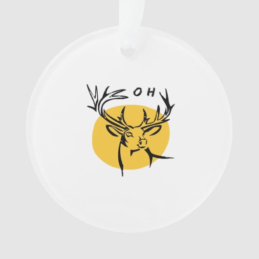 O Dear O Dear Yellow Artistic Style Ornament (Vorderseite)