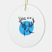 O Dear Oh Dear Blue Whimsical Aesthetic Keramik Ornament (Links)