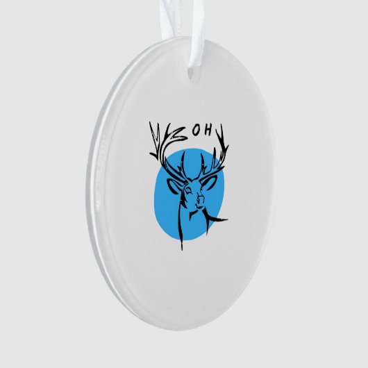 O Dear Oh Dear Blue Whimsical Aesthetic Ornament (Vorderseite)