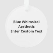 O Dear Oh Dear Blue Whimsical Aesthetic Ornament (Rückseite)