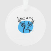 O Dear Oh Dear Blue Whimsical Aesthetic Ornament (Vorderseite)
