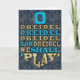 ‚O Dreidel‘ Hanukkah Card w Envelope Feiertagskarte