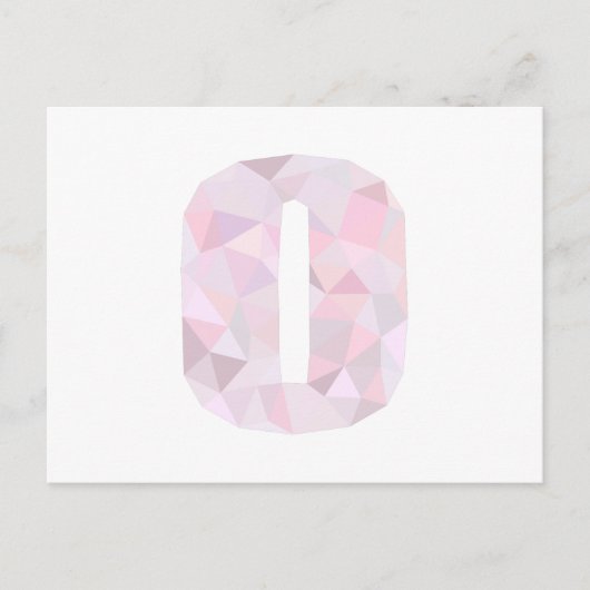 O - Dreiecke mit niedrigem Poly - neutralrosa, Lil Postkarte (Vorderseite)