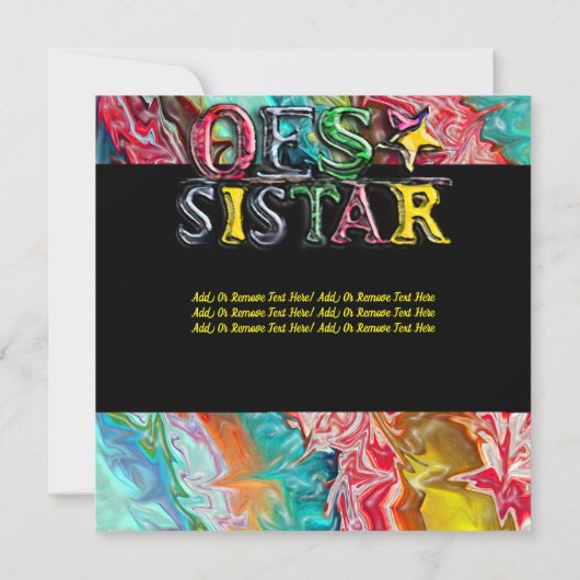 O.E.S. SISTAR EINLADUNG (Rückseite)