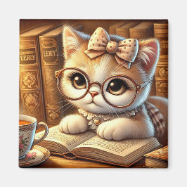 "O Encanto Felino: Guardiões de Mistérios e Carinh Magnet