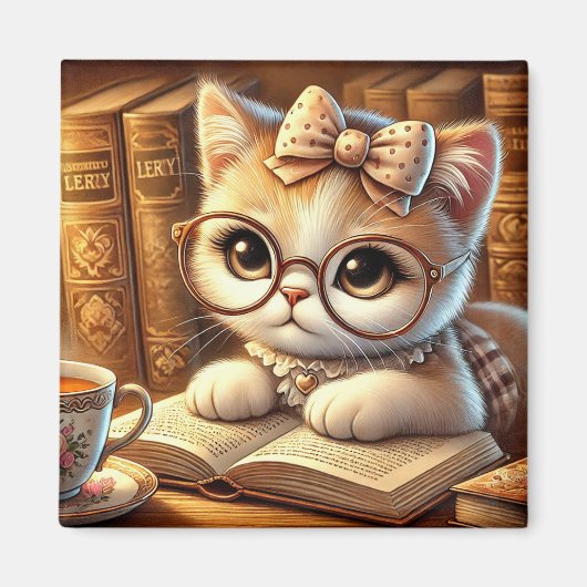 "O Encanto Felino: Guardiões de Mistérios e Carinh Magnet (Vorne)