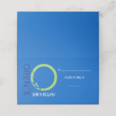 O ERSTE SAMMLUNG Bar Mitzvah Sitzbegleiter Platzkarte (Außenseite Aufgefaltet)